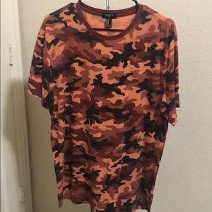 Forever 21 orange camo shirt
